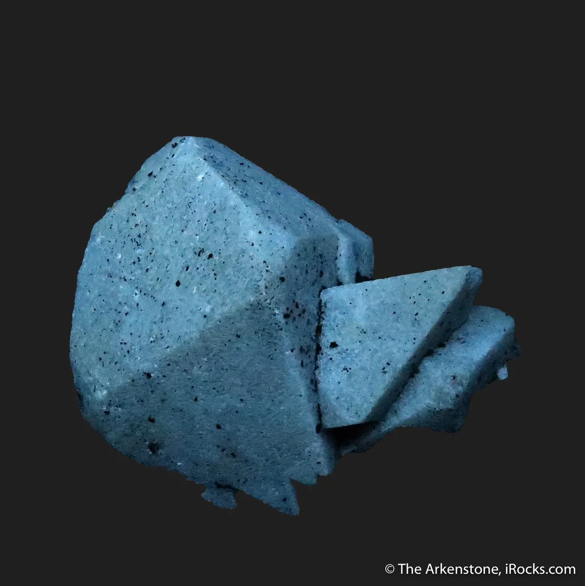 Scheelite (fluorescent) with Molybdenite, on Arsenopyrite - image 1