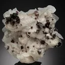 Scheelite on Dolomite with Calcite and Fluorite - image 1
