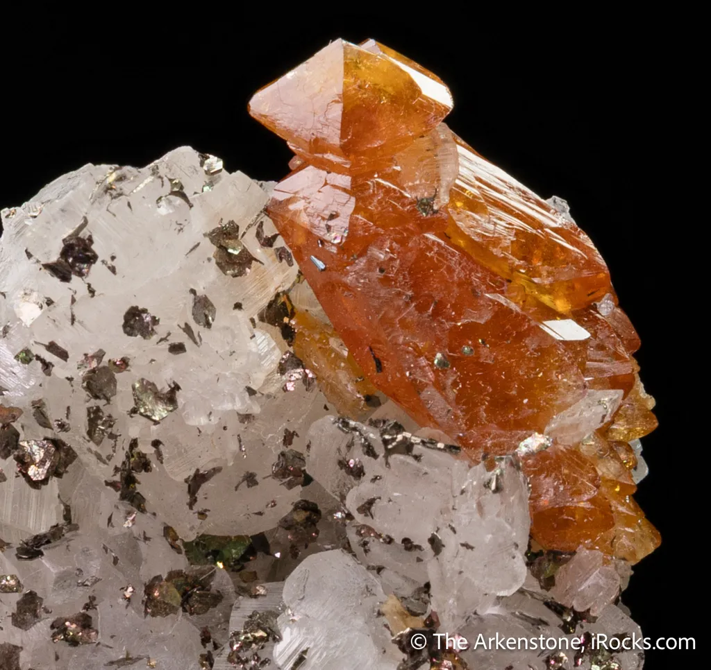 Scheelite on Dolomite with Pyrrhotite & Cubanite image