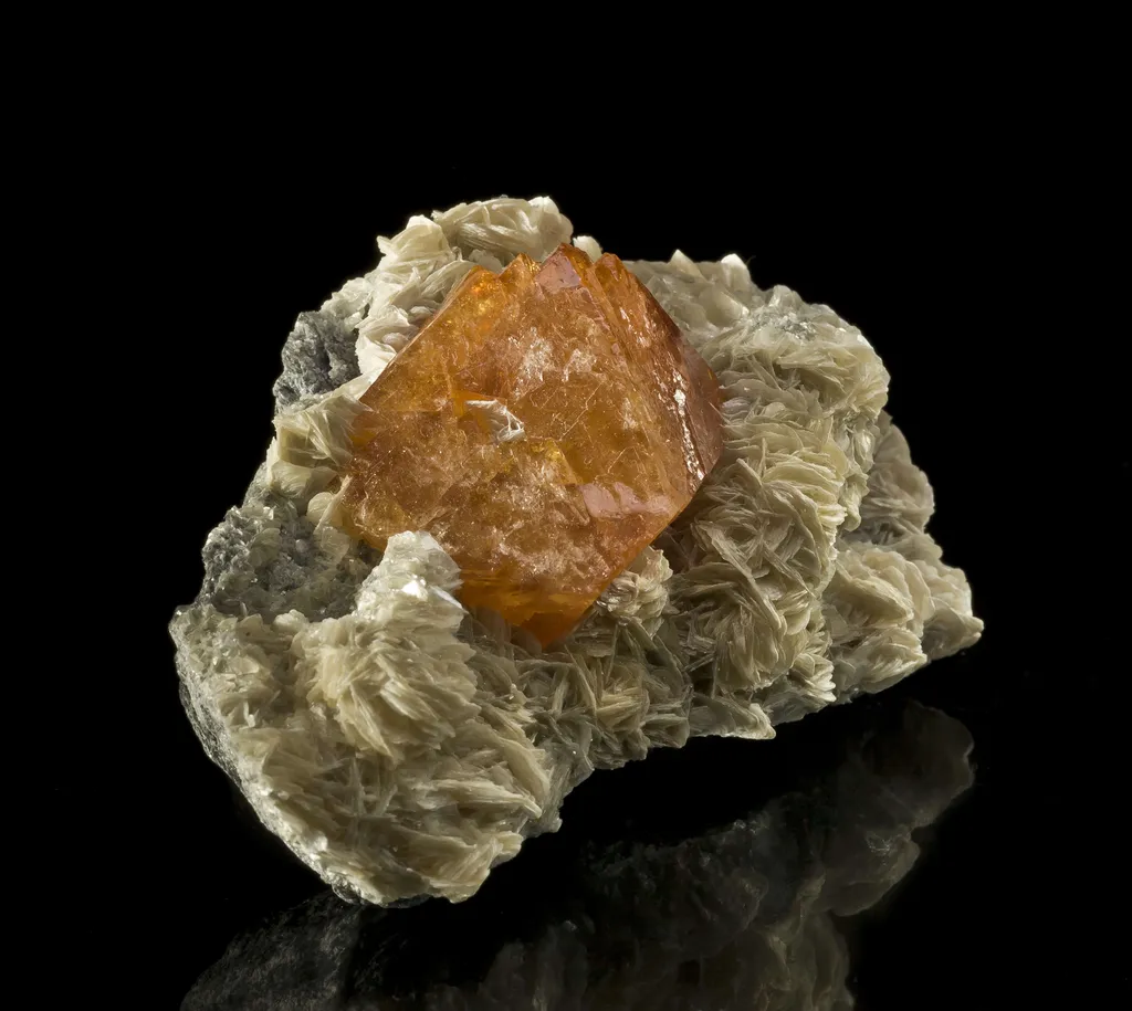 Scheelite on Muscovite image