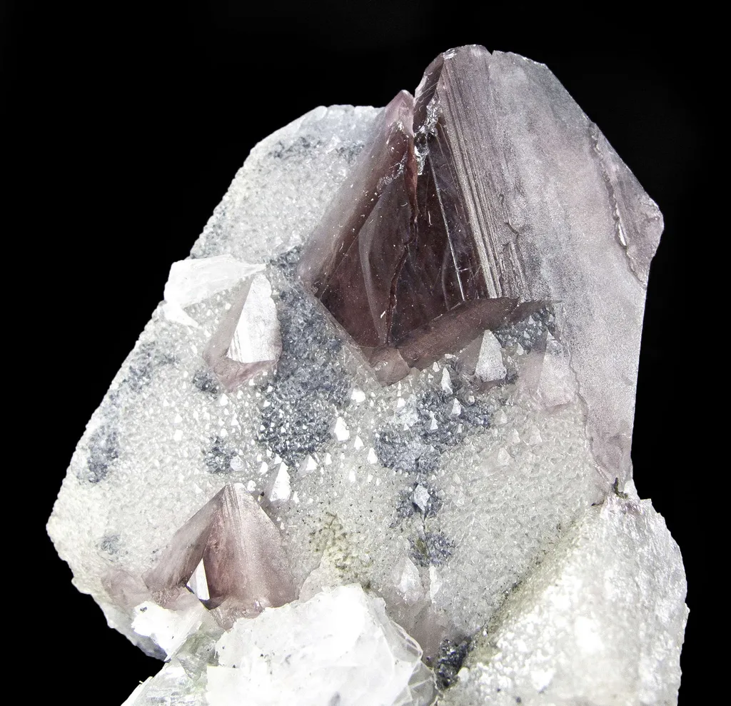 Scheelite on Scheelite With Fluorite, Calcite - image 5