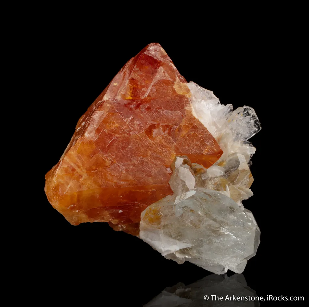 Scheelite with Aquamarine and Quartz image