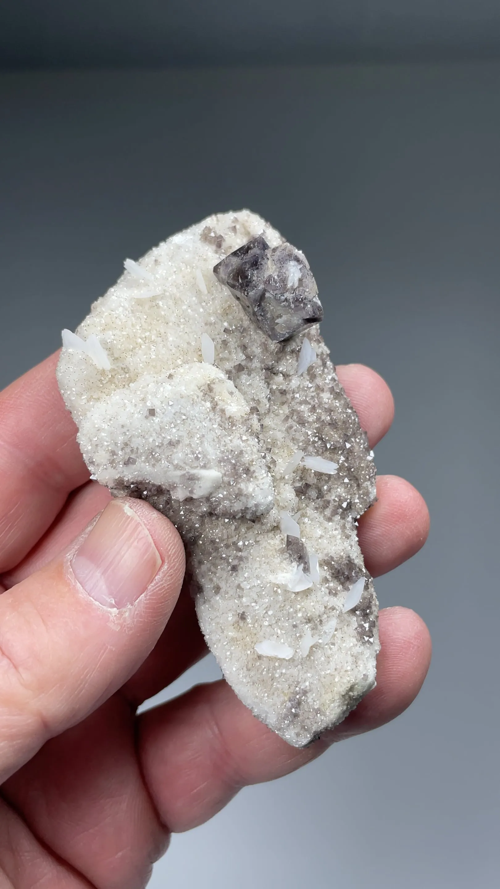 Scheelite with Dolomite, Calcite - image 2