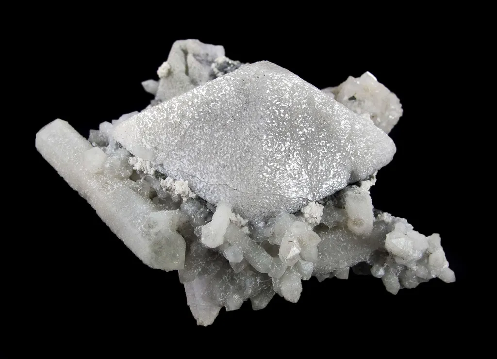 Scheelite With Lollingite, Quartz image