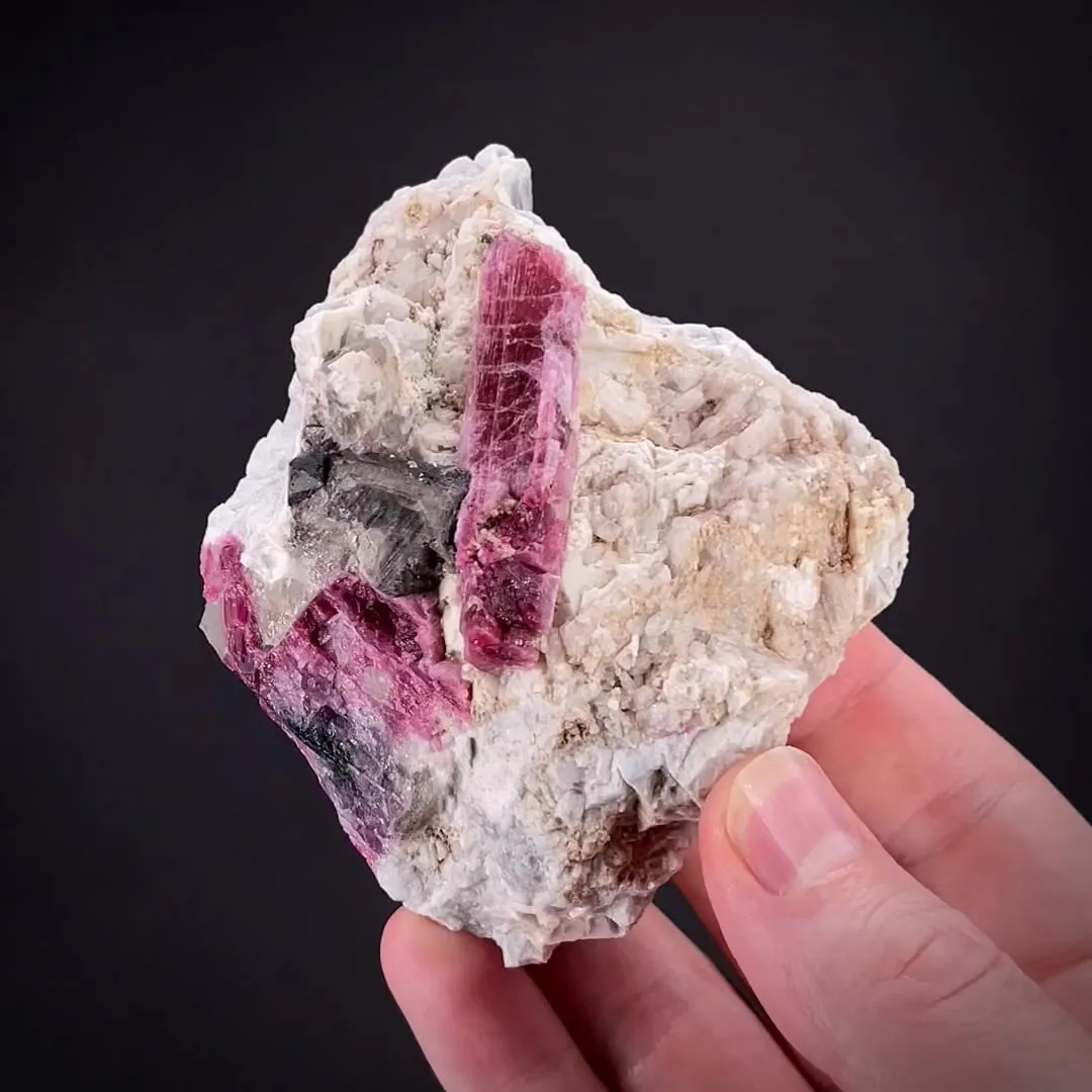 Schiavinatoite (type locality) with Liddicoatite, Microcline, Quartz - image 2