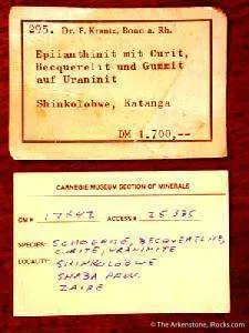 Schoepite, Curite on Uraninite - image 1