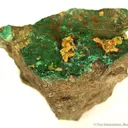 Schoepite on Cuprosklodowskite - image 1