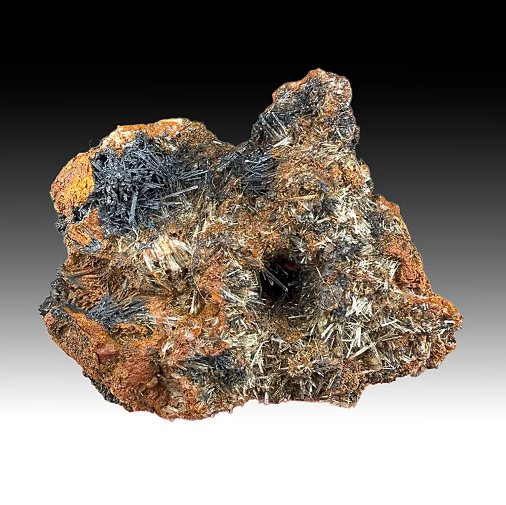 Scholzite with Cryptomelane image