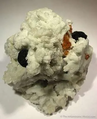 Schorl and Spessarite on Clevelandite - image 2