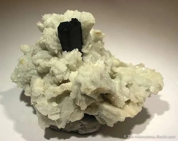 Schorl and Spessarite on Clevelandite image