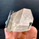 Schorl Black Tourmaline Crystal on Smoky Quartz from Pakistan - image 8