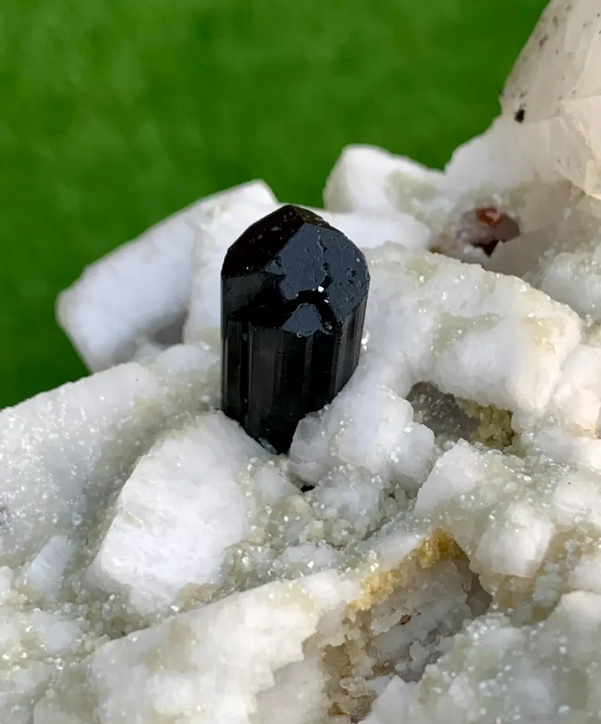 Schorl Black Tourmalines with Quartz on Feldspar from Pakistan - image 5
