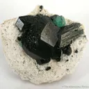 Schorl, Foitite, Fluorite on Feldspar - image 1