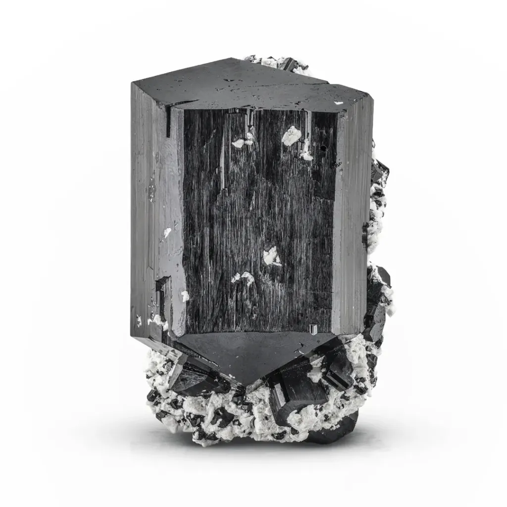 Schorl on Albite image