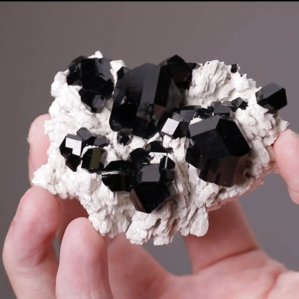 Schorl on Feldspar - image 2