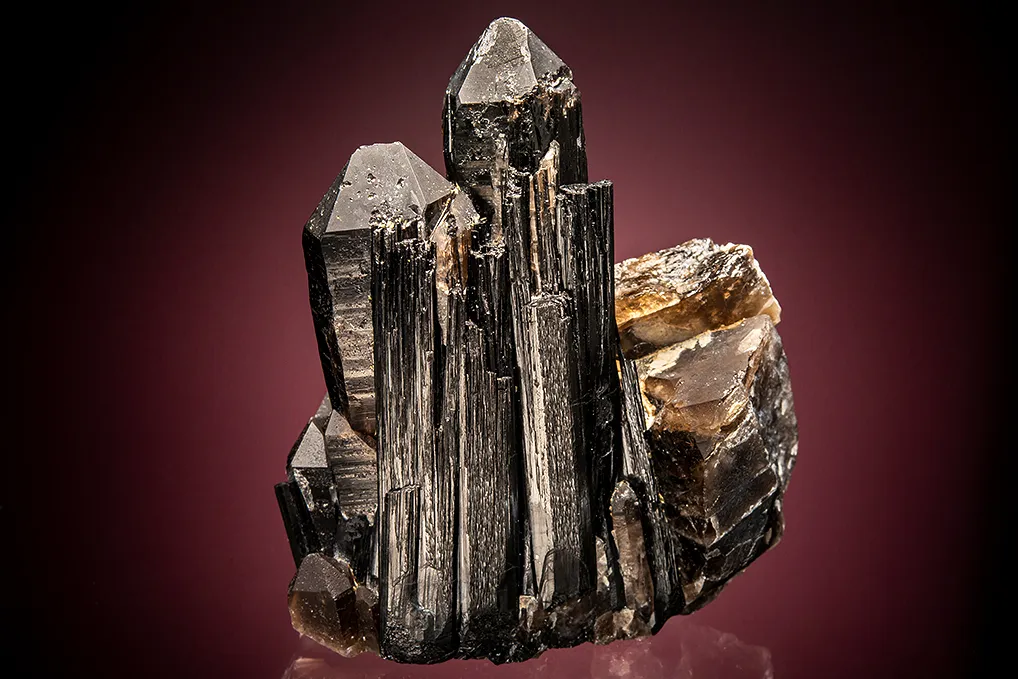 Schorl on Quartz var. Smoky image