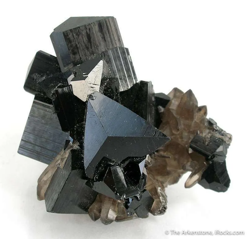 Schorl on Smoky Quartz image