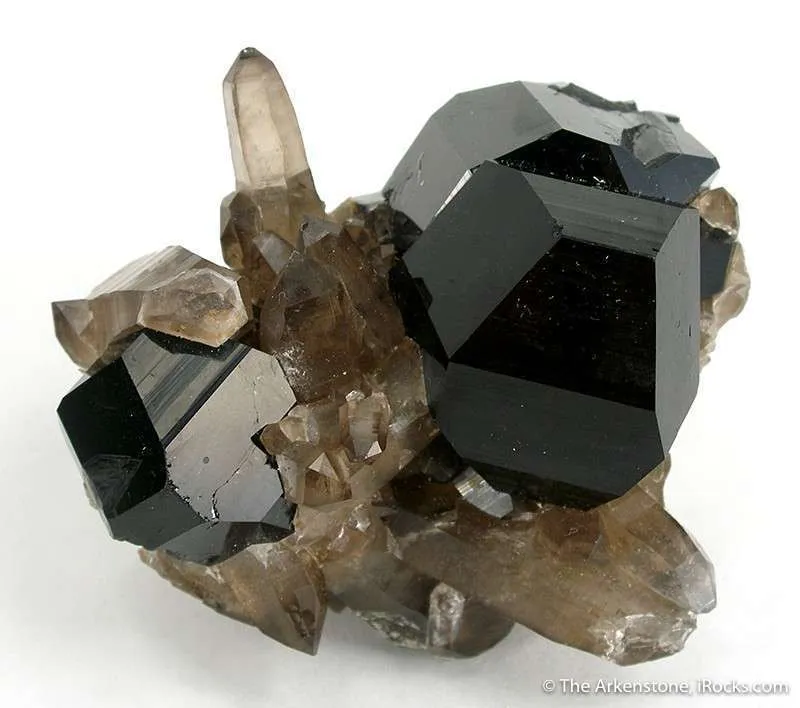 Schorl on Smoky Quartz - image 2