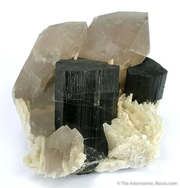Schorl, Quartz, Cleavelandite image