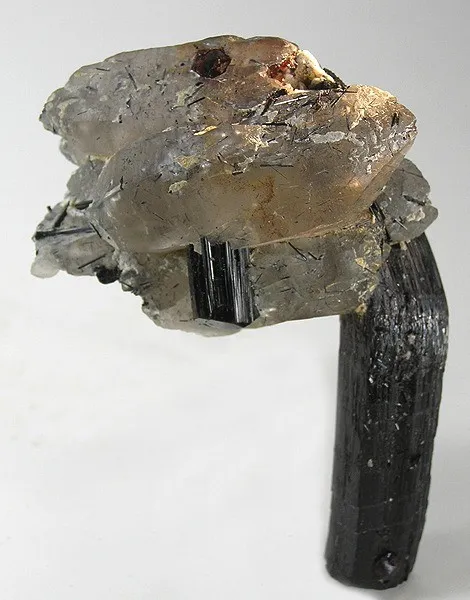 Schorl, Quartz, Spessartine image