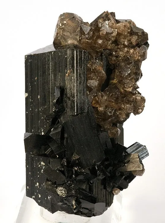 Schorl, Quartz (Var: Smoky Quartz) image