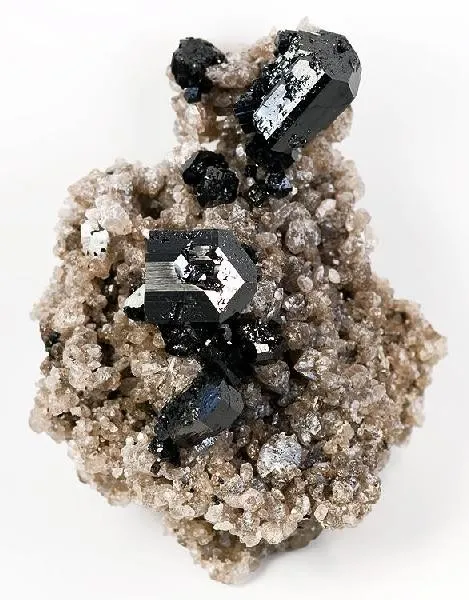 Schorl, Quartz (Var: Smoky Quartz) image