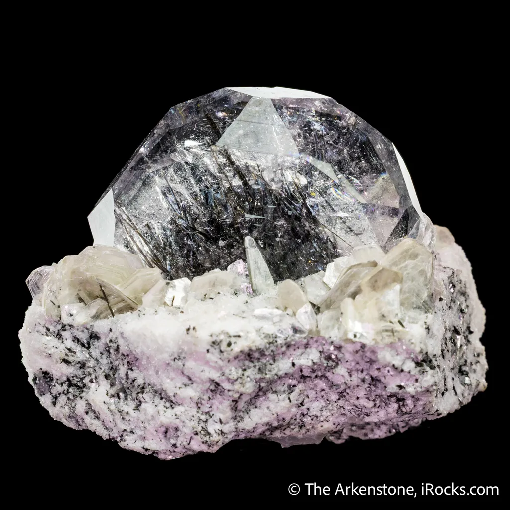 Schorl Tourmaline inclusions in Beryl var. Aquamarine - image 4