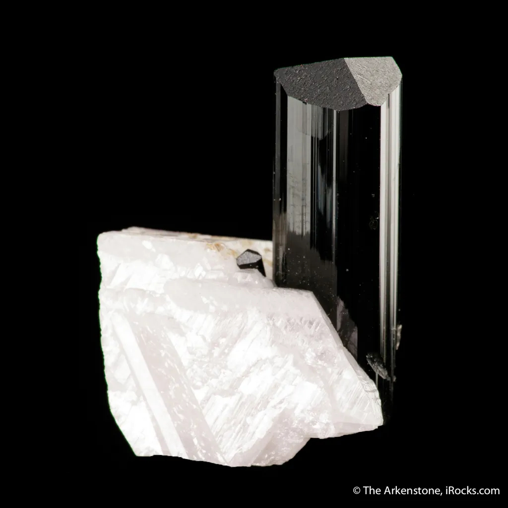 Schorl Tourmaline on Albite - image 2