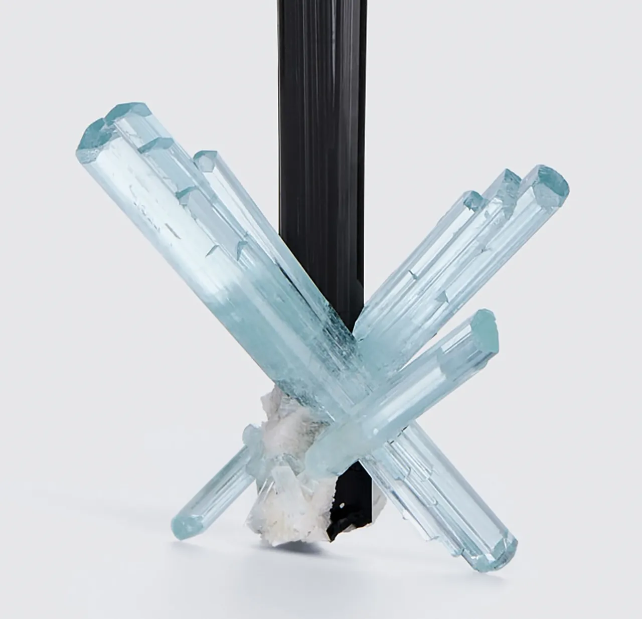 Schorl Tourmaline with Aquamarine, Pakistan - image 3