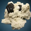 Schorl with Albite var. Cleavelandite - image 5