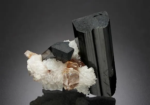 Schorl with Cleavelandite and Topaz - image 1
