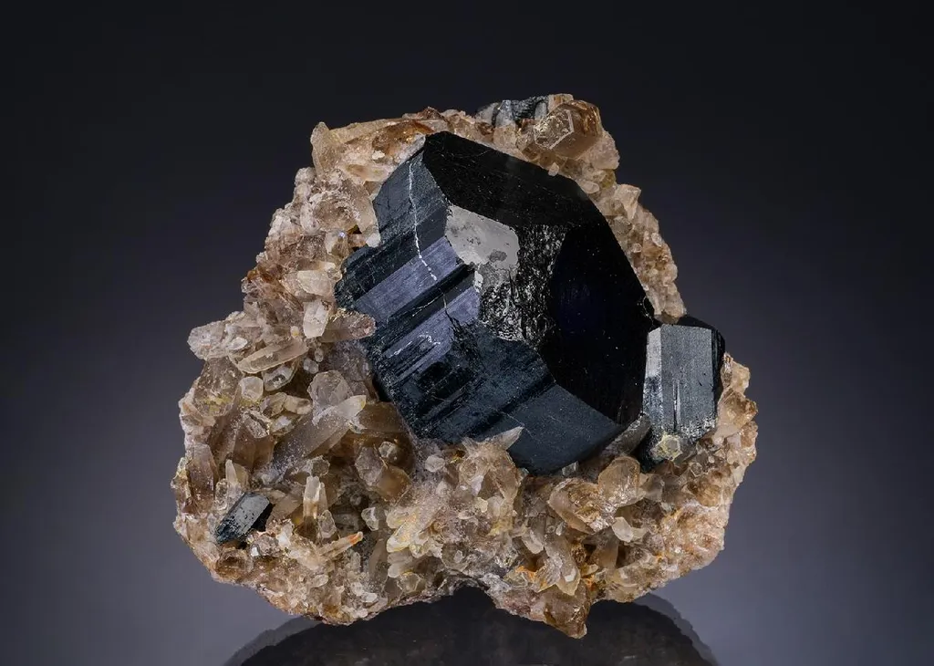 Schorl with Quartz image
