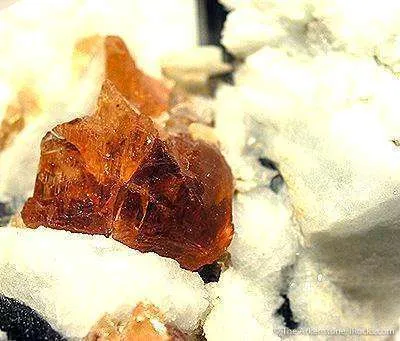 Schorl With Spessartine on Albite - image 3