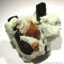Schorl With Spessartine on Albite - image 1