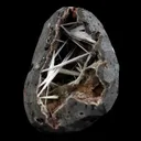 Scolecite Accular Sprays Inside Heulandite Geode Natural Mineral Specimen - image 1