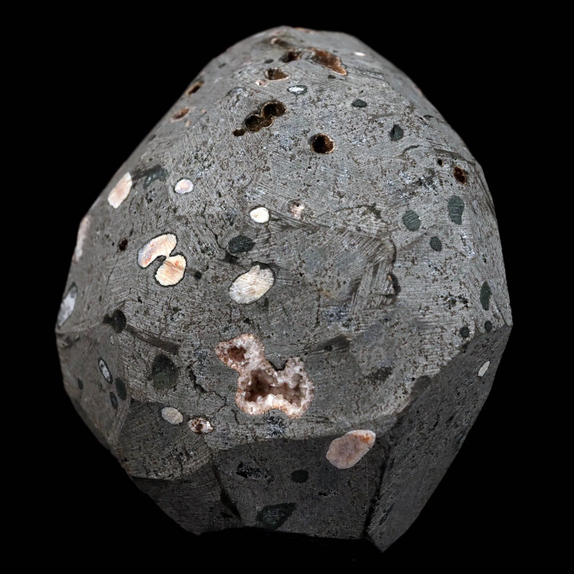 Scolecite Accular Sprays Inside Heulandite Geode Natural Mineral Specimen - image 5