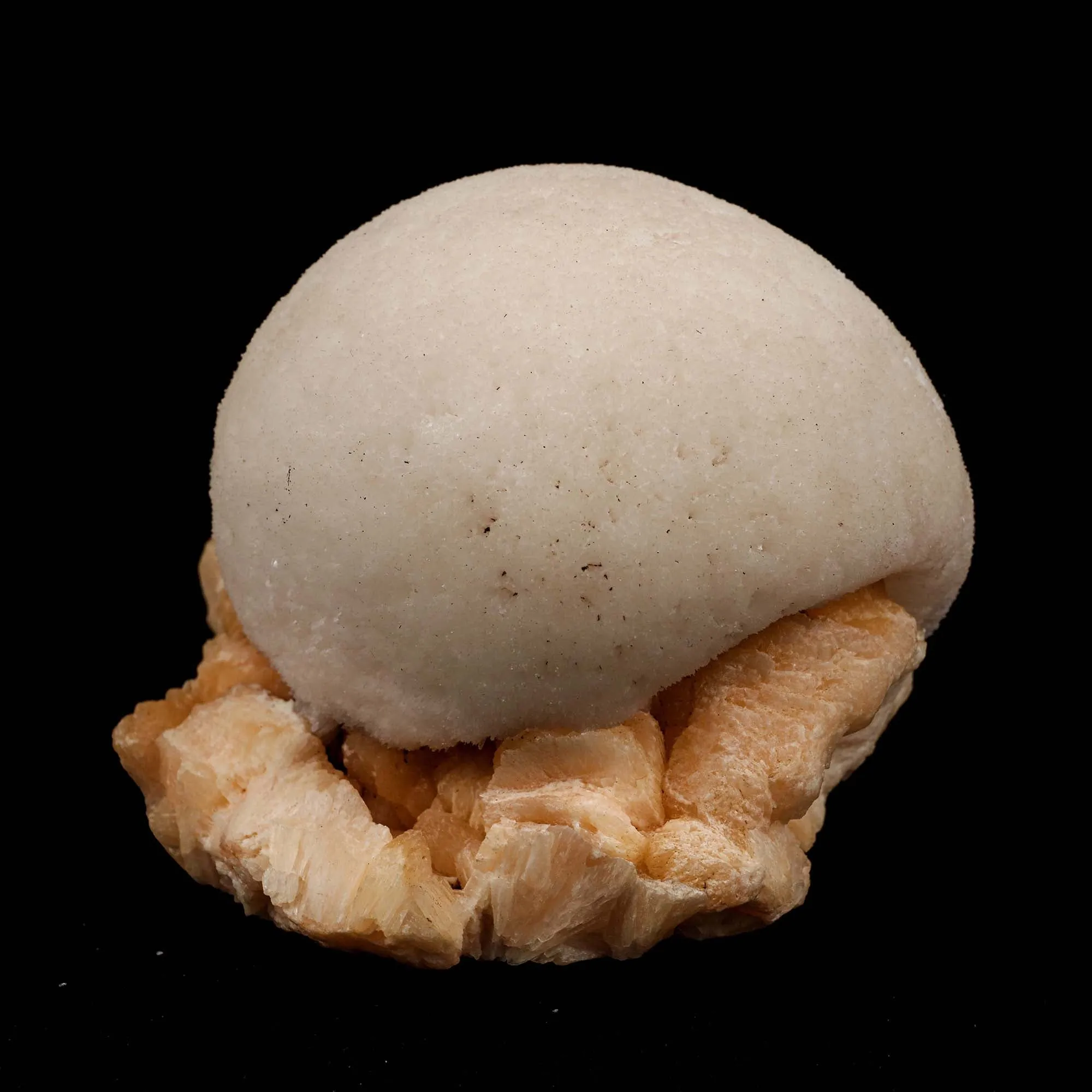 Scolecite Ball on Stilbite Natural Mineral Specimen - image 3
