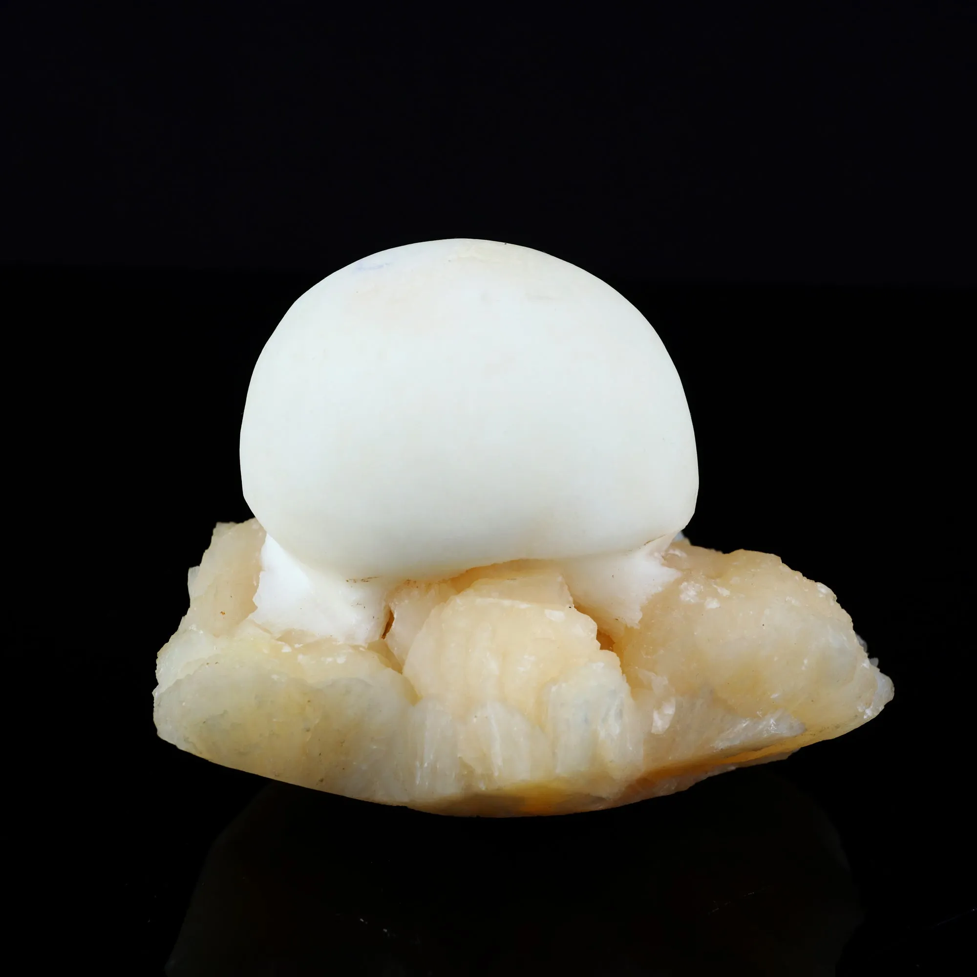 Scolecite Ball on Stilbite Natural Mineral Specimen - image 1
