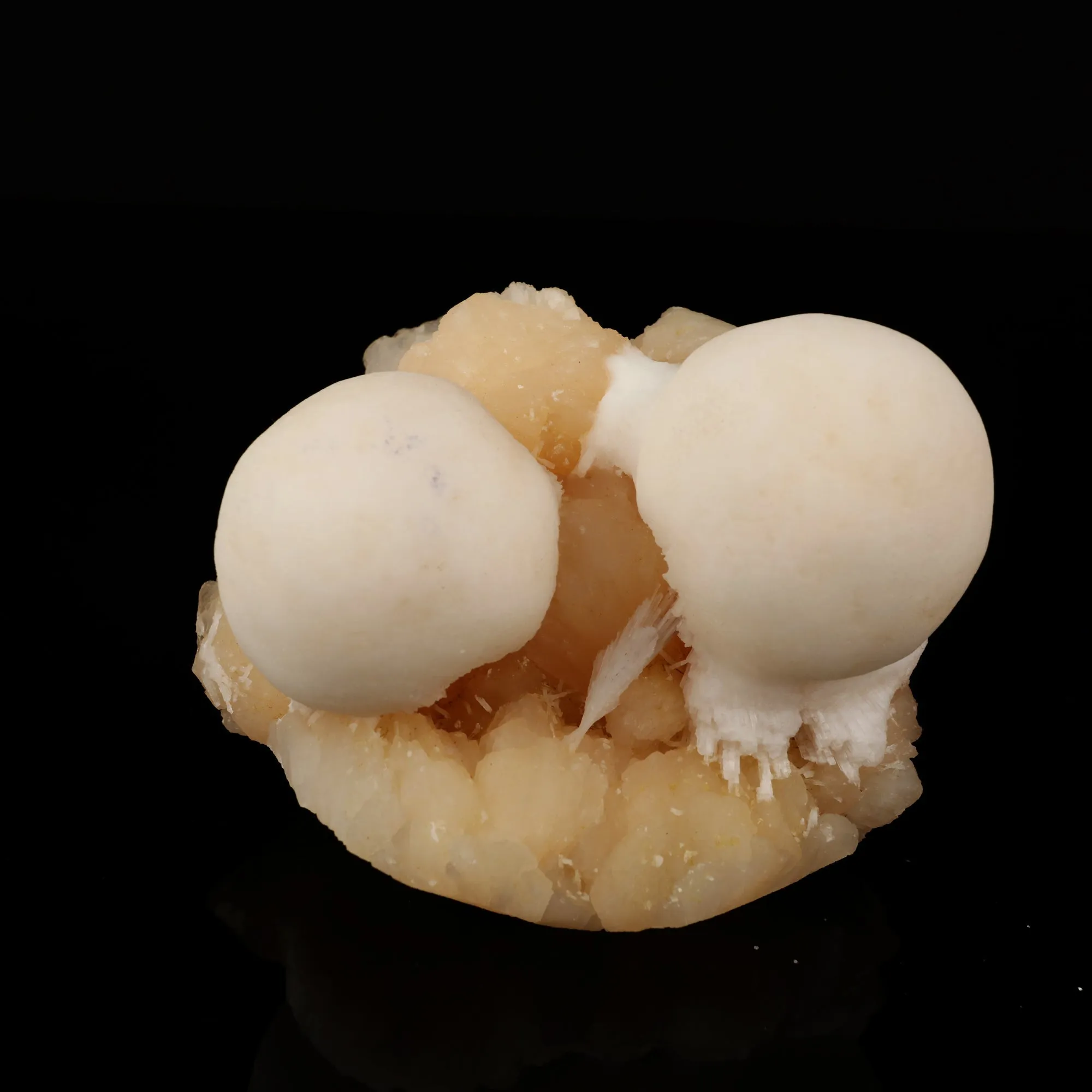 Scolecite Ball on Stilbite Natural Mineral Specimen - image 5