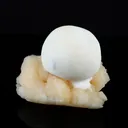 Scolecite Ball on Stilbite Natural Mineral Specimen - image 4