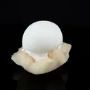 Scolecite Ball on Stilbite Natural Mineral Specimen - image 5