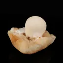 Scolecite Ball on Stilbite Natural Mineral Specimen - image 1