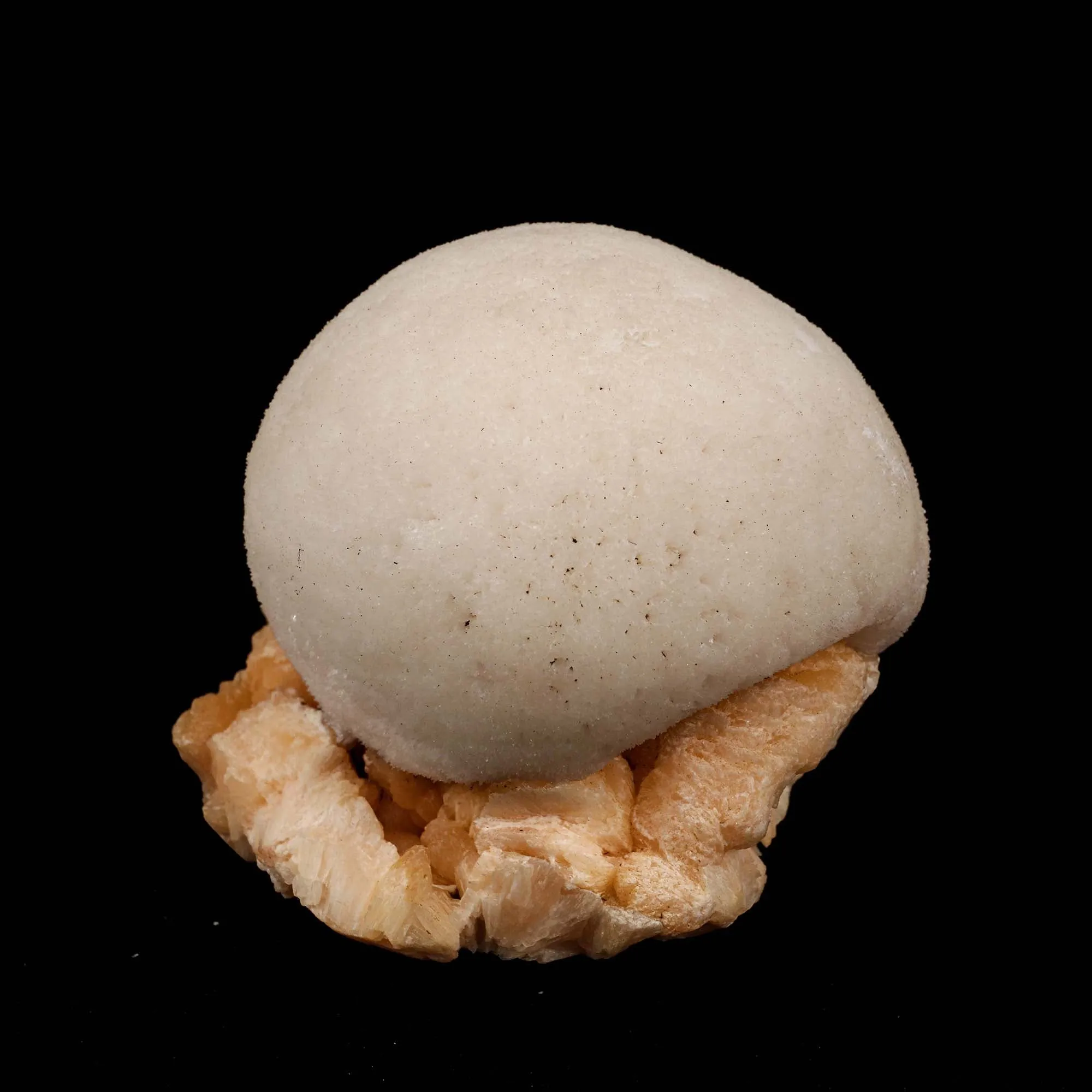 Scolecite Ball on Stilbite Natural Mineral Specimen - image 4
