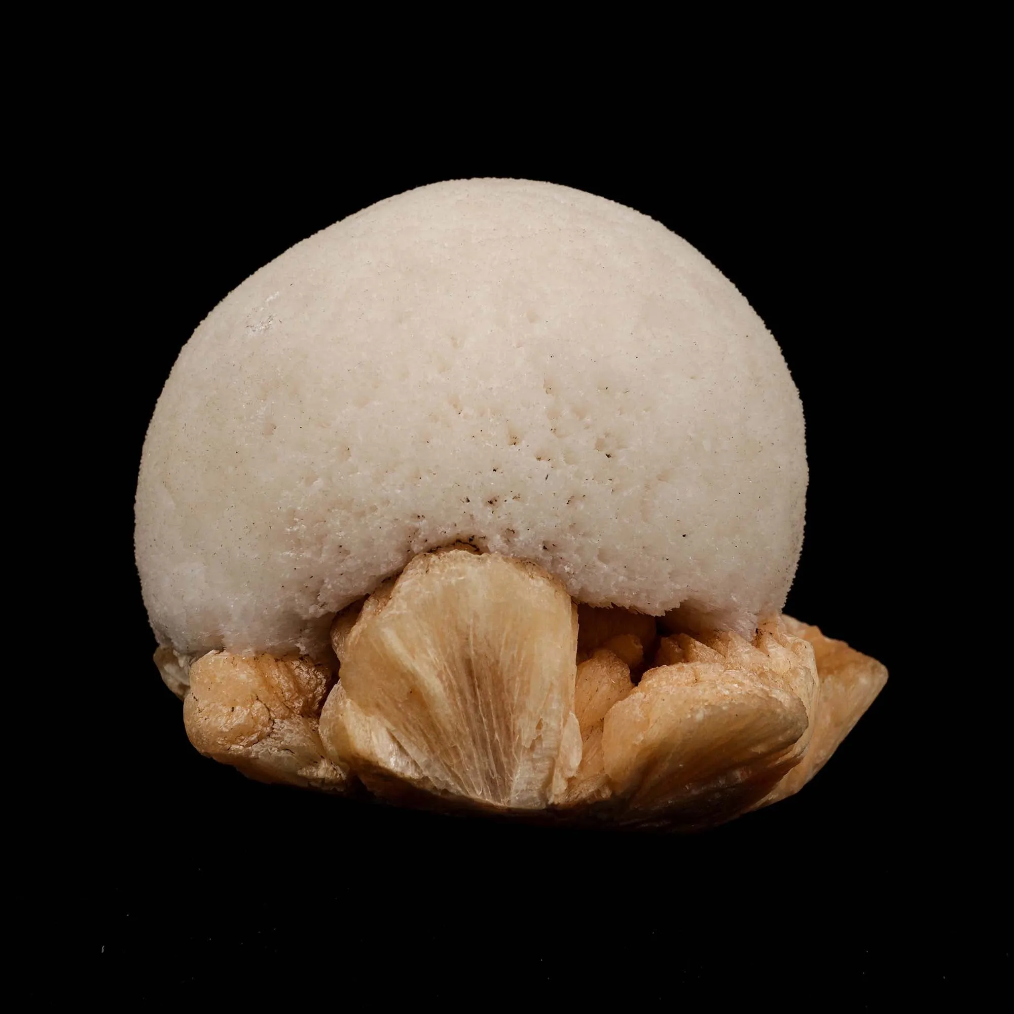Scolecite Ball on Stilbite Natural Mineral Specimen - image 2