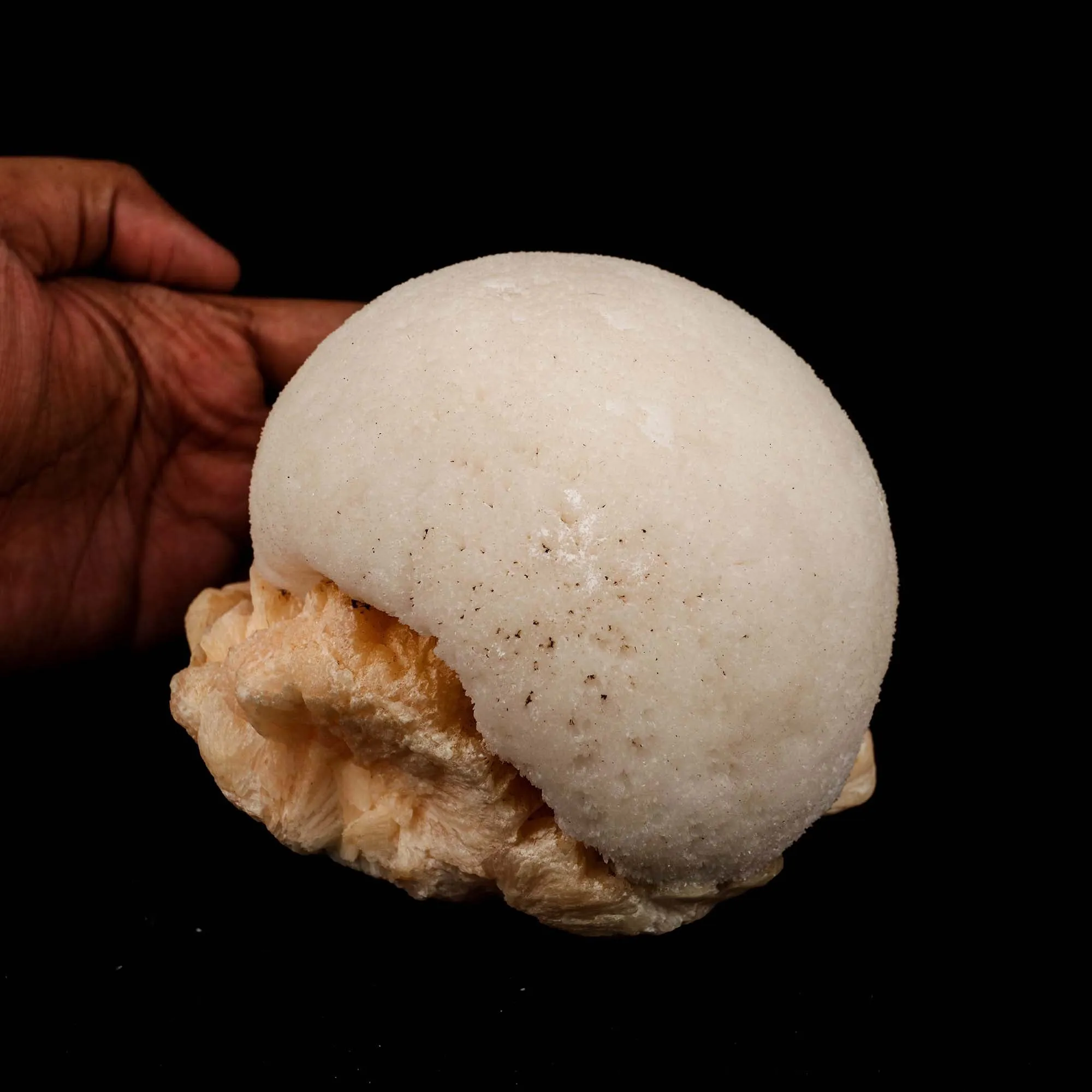 Scolecite Ball on Stilbite Natural Mineral Specimen - image 5