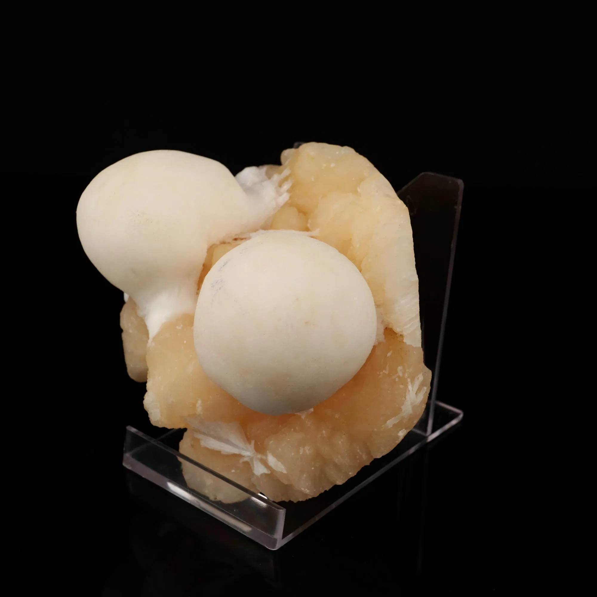 Scolecite Ball on Stilbite Natural Mineral Specimen - image 2
