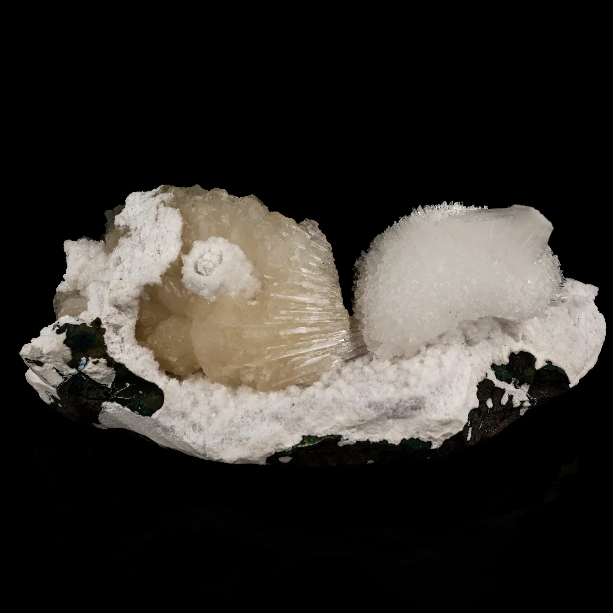 Scolecite Ball on Stilbite Snail like Structure Natural Mineral Specimen - image 5