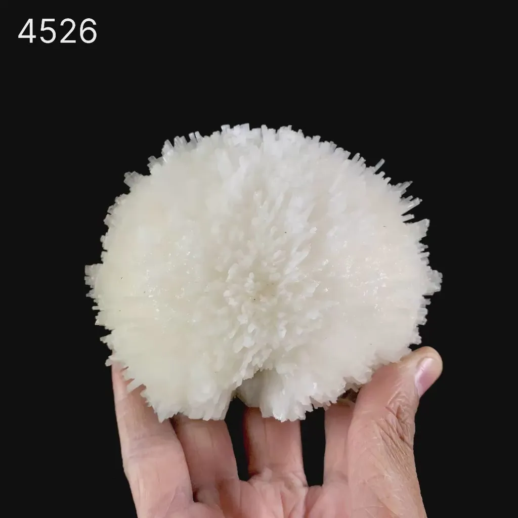 Scolecite Ball with Green Apophyllite Natural Mineral Specimen - image 8