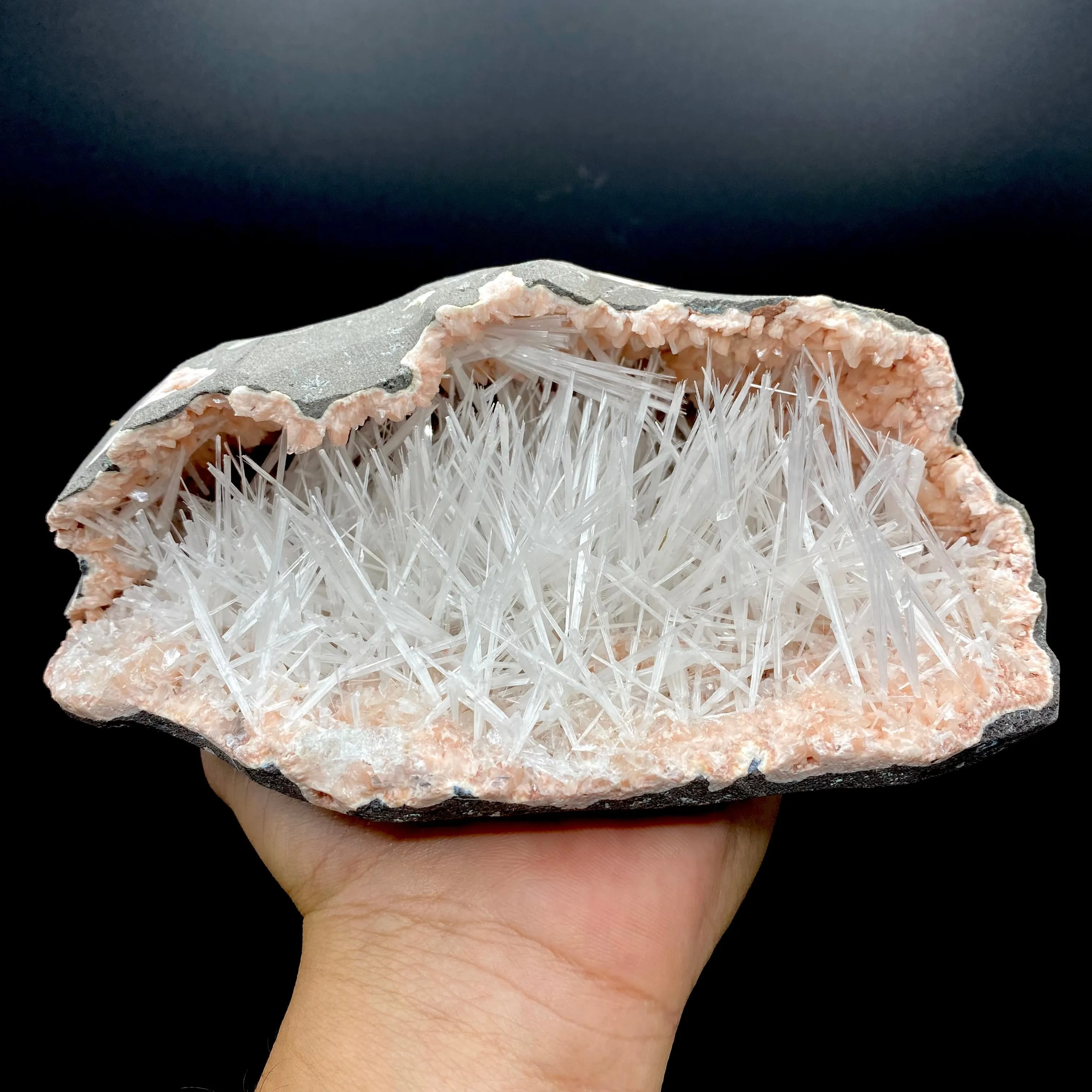Scolecite exceptionally rare and visually striking raw Scolecite natural Indian Zeolite DK106 - image 1