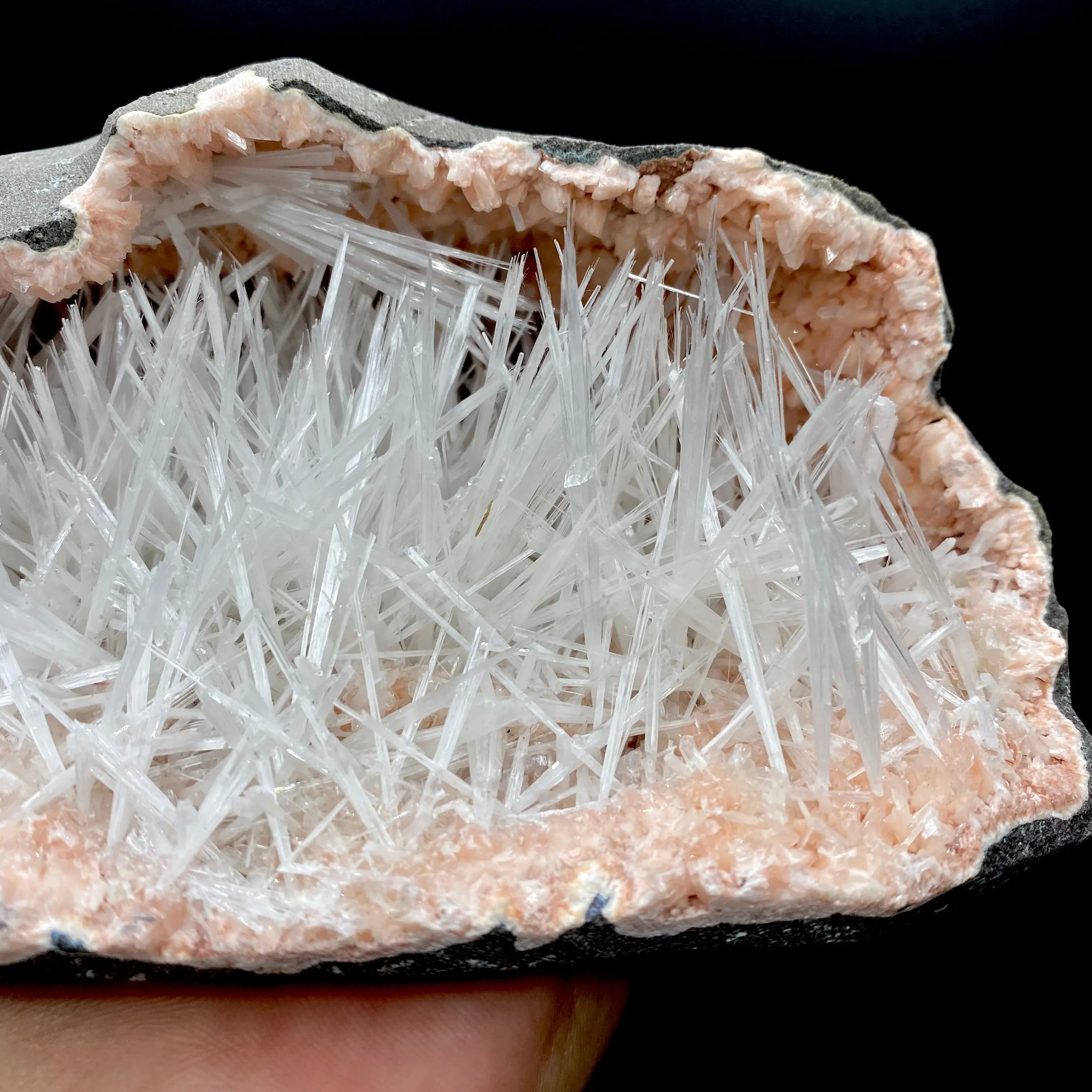 Scolecite exceptionally rare and visually striking raw Scolecite natural Indian Zeolite DK106 - image 3